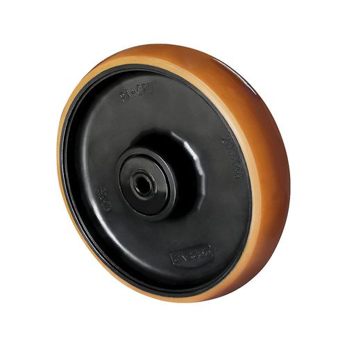 4260565396734 - Polyurethan-Rad braun auf PA-Felge Doppelkugellager Rad-Ø x Breite 125 x 50 mm kaiserkraft