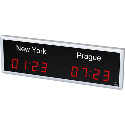 4030275061112 - LED-Weltzeituhr 2 Zeitzonen Anordnung horizontal kaiserkraft 4030275061112 - LED-Weltzeituhr 2 Zeitzonen Anordnung horizontal kaiserkraft