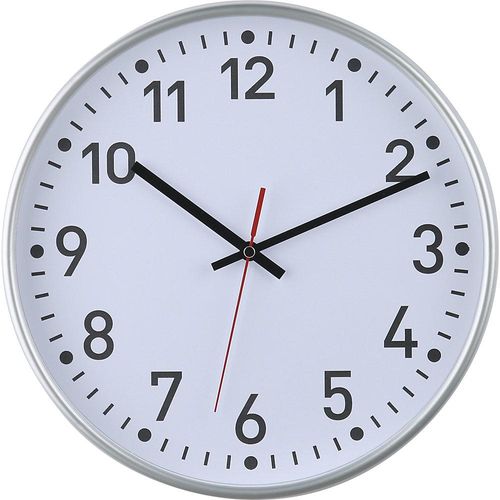 4030275062133 - Wanduhr Quarzuhrwerk Ø 300 mm Gehäuse silber Zifferblatt weiß 4030275062133 - Wanduhr Quarzuhrwerk Ø 300 mm Gehäuse silber Zifferblatt weiß