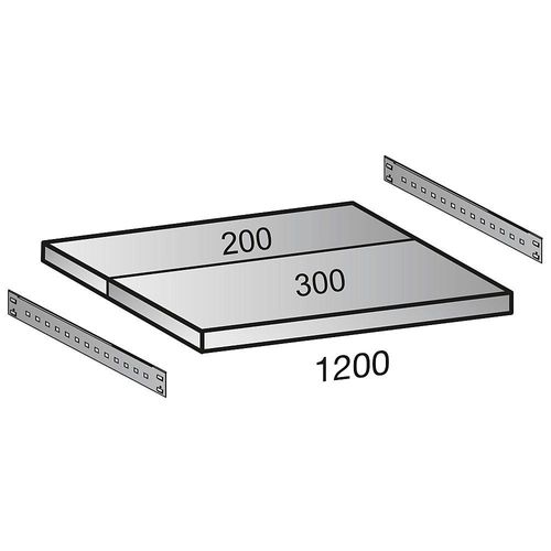 4260035212175 - Fachboden für Industriesteckregal Bodenbreite 1200 mm Tiefe 500 mm