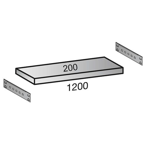 4260035212069 - Fachboden für Industriesteckregal Bodenbreite 1200 mm Tiefe 200 mm kaiserkraft