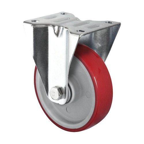 4260390228583 - eurokraft basic PU-Reifen rot auf Polyamidfelge Rad-Ø x Breite 125 x 32 mm ab 2 Stk Bockrolle 4260390228583 - eurokraft basic PU-Reifen rot auf Polyamidfelge Rad-Ø x Breite 125 x 32 mm ab 2 Stk Bockrolle