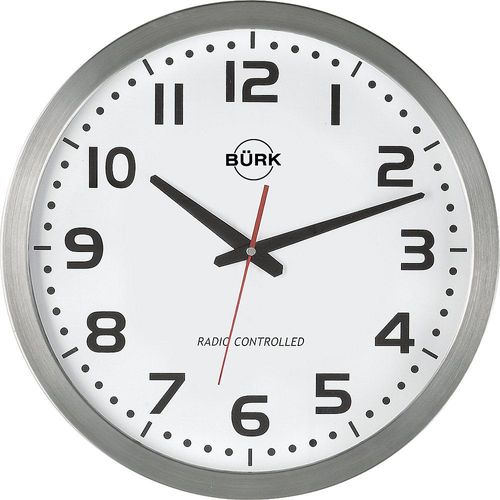 4030275000333 - Wanduhr Ø 400 mm Gehäuse Edelstahl gebürstet Quarzuhrwerk kaiserkraft