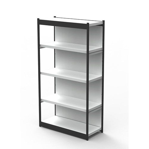 4044917041202 - Büro-Regalsystem mit Rückwand Regalhöhe 1900 mm Grundregal Breite x Tiefe 750 x 300 mm