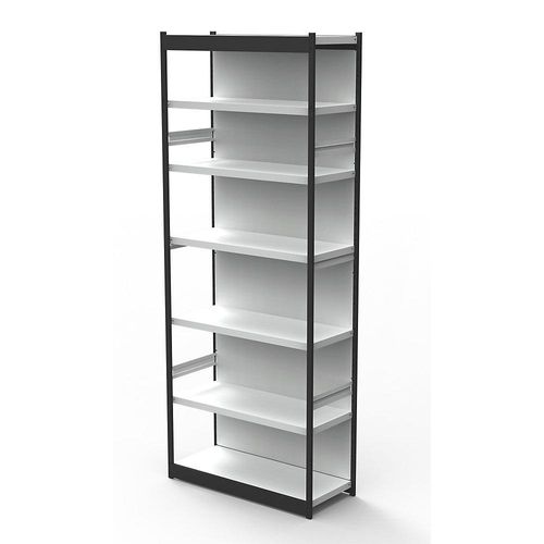 4044917044401 - Büro-Regalsystem mit Rückwand Regalhöhe 2600 mm Grundregal Breite x Tiefe 750 x 300 mm