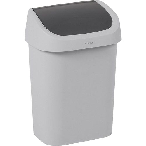 5412006772860 - Curver Abfallbehälter Mistral Swingdeckel 100% recycelter Kunststoff B 250 x T 179 x H 357 mm 10 Liter grau anthrazit 5412006772860 - Curver Abfallbehälter Mistral Swingdeckel 100% recycelter Kunststoff B 250 x T 179 x H 357 mm 10 Liter grau anthrazit