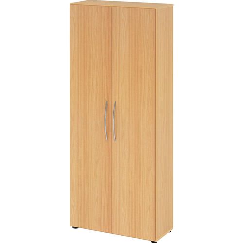 4032062000786 - Schrank TARA 5 Ordnerhöhen Flügeltüren 1 fester Zwischenboden 3 Fachböden B 800 x T 330 x H 1880 mm Buche-Dekor