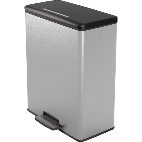 3253921128026 - Tretmülleimer DECOBIN Volumen 65 Liter HxBxT 622 x 300 x 496 mm silber 3253921128026 - Tretmülleimer DECOBIN Volumen 65 Liter HxBxT 622 x 300 x 496 mm silber