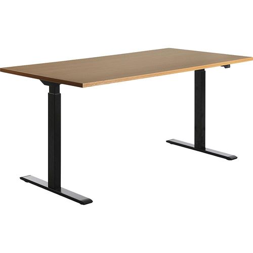 4014296860695 - Sitz-Steh-Schreibtisch E-Table TTS16080SB elektrisch höhenverstellbar 70-120cm (H) 160cmx80cm (BxT) rechteckig buche   Schwa