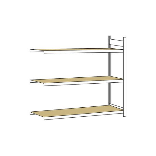 4004514215024 - SCHULTE Weitspannregal mit Spanplatte Höhe 2000 mm Spannweite 2500 mm Anbauregal Tiefe 800 mm