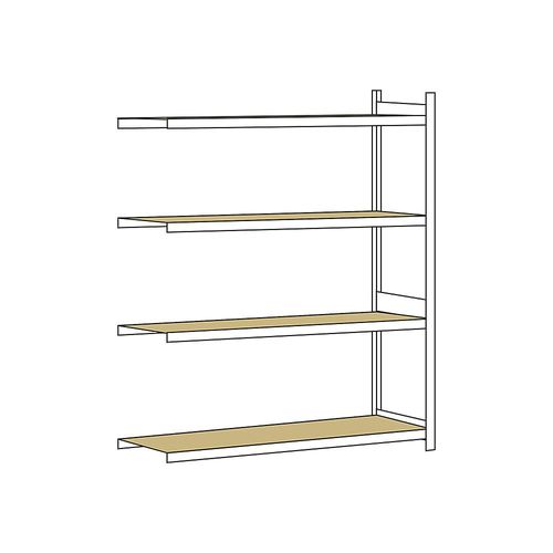 4004514201195 - SCHULTE Weitspannregal mit Spanplatte Höhe 2500 mm Spannweite 2000 mm Anbauregal Tiefe 800 mm