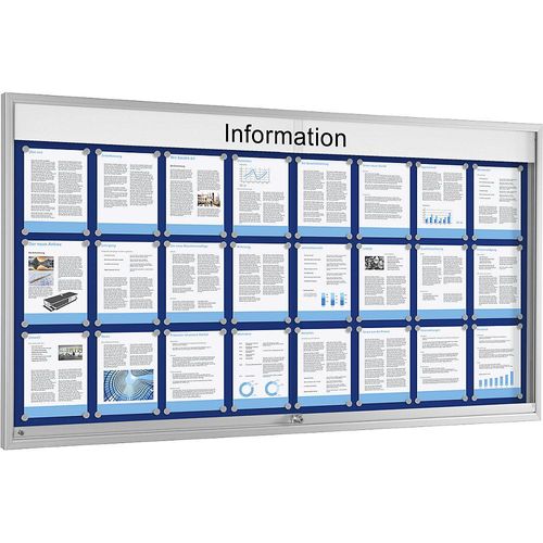 4260256791053 - Schiebetürschaukasten BxTxH 1948x55x973 mm 8x3 DIN A4 quer Alu-Profile ESG-Glas Rückwand blau inkl 10 Magnete + 1 Einstecktasche 4260256791053 - Schiebetürschaukasten BxTxH 1948x55x973 mm 8x3 DIN A4 quer Alu-Profile ESG-Glas Rückwand blau inkl 10 Magnete + 1 Einstecktasche