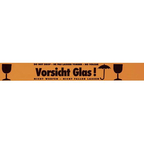 4251924717369 - Signal-Warnband Aufdruck Vorsicht Glas! Nicht werfen - nicht fallen lassen VE 3 Stk orange ab 20 VE ratioform 4251924717369 - Signal-Warnband Aufdruck Vorsicht Glas! Nicht werfen - nicht fallen lassen VE 3 Stk orange ab 20 VE ratioform