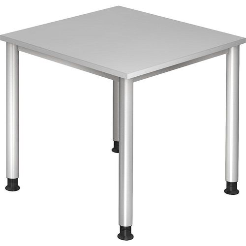 4032062139189 - Schreibtisch VHS08 5 S manuell höhenverstellbar 685-81cm (H) 80x80cm (BxT) quadratisch grau   silber 4032062139189 Hammerb