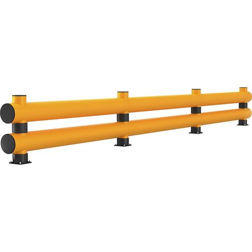 4061753255846 - Rack Mammut Barrier Rammschutzbarriere Höhe 690 mm Doppelplanke Länge 6 m verkehrsgelb 4061753255846 - Rack Mammut Barrier Rammschutzbarriere Höhe 690 mm Doppelplanke Länge 6 m verkehrsgelb