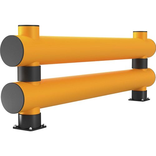 4061753255822 - Rack Mammut Barrier Rammschutzbarriere Höhe 690 mm Doppelplanke Länge 2 m verkehrsgelb 4061753255822 - Rack Mammut Barrier Rammschutzbarriere Höhe 690 mm Doppelplanke Länge 2 m verkehrsgelb