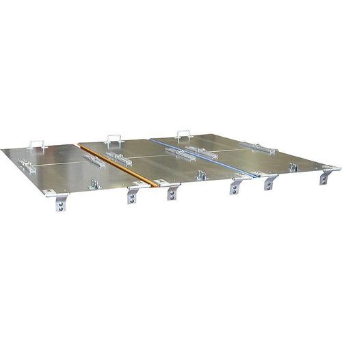 4061753070586 - eurokraft pro Deckel für Kippbehälter mit 3 Mulden verzinkt