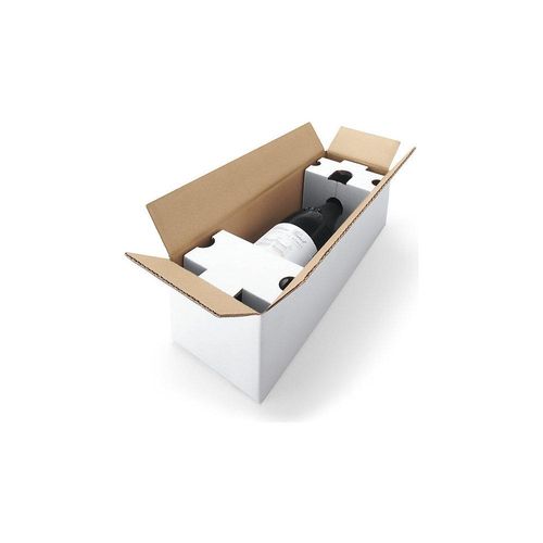 4251924707292 - Flaschenversandkarton mit Einlage Innenmaße 370 x 125 x 102 mm für 1 Flasche ab 10 VE ratioform