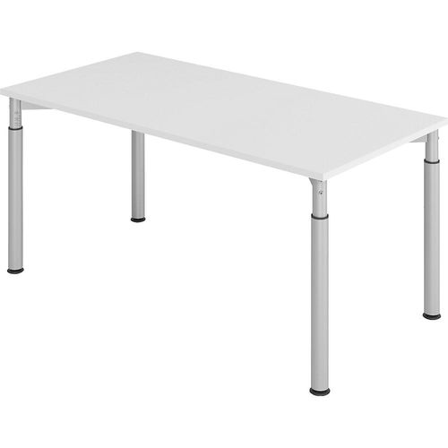 4032062183847 - VERA-ZWO - Schreibtisch mit 4-Fuß-Gestell höhenverstellbar BxT 1600 x 800 mm Platte lichtgrau Gestell alusilber 4032062183847 - VERA-ZWO - Schreibtisch mit 4-Fuß-Gestell höhenverstellbar BxT 1600 x 800 mm Platte lichtgrau Gestell alusilber