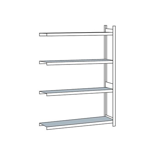 4004514215147 - SCHULTE Weitspannregal mit Stahlboden Höhe 2500 mm Spannweite 1500 mm Anbauregal Tiefe 400 mm 4004514215147 - SCHULTE Weitspannregal mit Stahlboden Höhe 2500 mm Spannweite 1500 mm Anbauregal Tiefe 400 mm