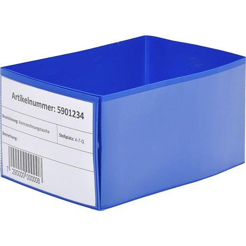 4004165000628 - Palettenfußbanderolen mit aufgesetzten Taschen blau VE 50 Stk ab 2 VE kaiserkraft