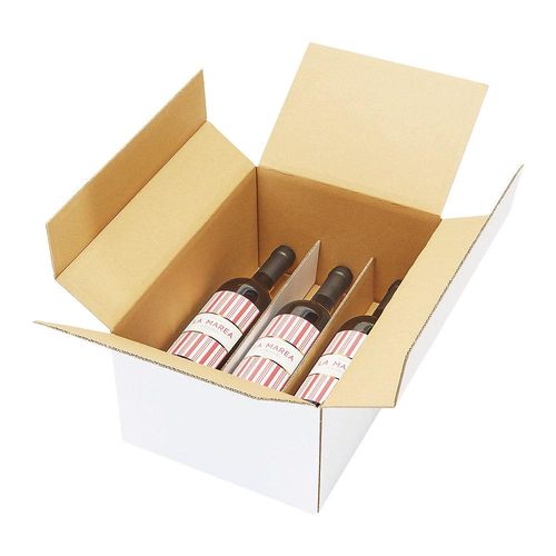 8057711830169 - Weinflaschenkarton liegend weiß für 6 Flaschen ab 100 VE ratioform 8057711830169 - Weinflaschenkarton liegend weiß für 6 Flaschen ab 100 VE ratioform