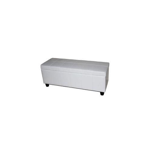 4057651059495 - Aufbewahrungs-Truhe Sitzbank Arezzo Leder + Kunstleder 112x45x45cm MVG-zertifiziert ~ weiß 4057651059495 - Aufbewahrungs-Truhe Sitzbank Arezzo Leder + Kunstleder 112x45x45cm MVG-zertifiziert ~ weiß