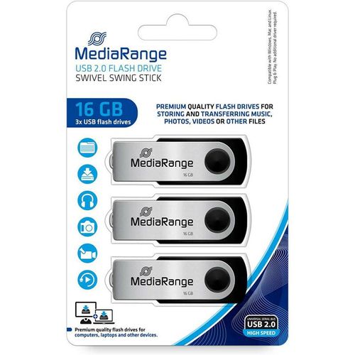 4260459619376 - Mr 910-3 - USB-Stick usb 20 16 gb Swivel 3er-Pack (MR910-3) - Mediarange