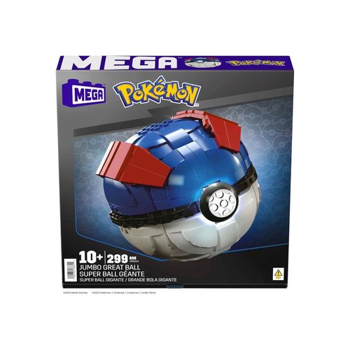 0194735133314 - MEGA Pokémon Jumbo Superball Bauset leuchtet Sammler Bausteine Modell Pokeball