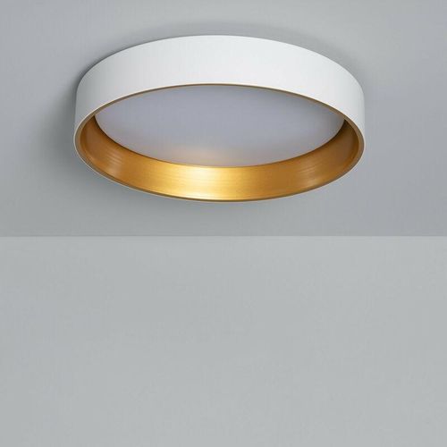 8445044046096 - Ledkia - LED-Deckenleuchte 20W Rund Metall Ø450 mm cct Wählbar Broadway cct 3000K - 6000KWeiß   Gold