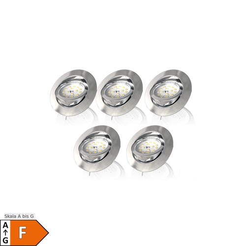 4057722014101 - Bklicht - Einbaustrahler led 5er set Deckenspot ultra-flach Einbauleuchte Strahler dimmbar - 50 4057722014101 - Bklicht - Einbaustrahler led 5er set Deckenspot ultra-flach Einbauleuchte Strahler dimmbar - 50