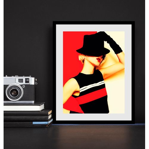 4049009831723 - Bild QUEENCE Faceless Bilder Gr B H 50 cm x 70 cm Wandbild Frau Hochformat 1 St rot Bild Kunstdruck Bilder mit Rahmen