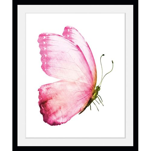 4049009846567 - Bild QUEENCE Apache Bilder Gr B H 50 cm x 70 cm Wandbild Schmetterlinge Hochformat 1 St rosa Bild Kunstdruck Bilder mit Rahmen