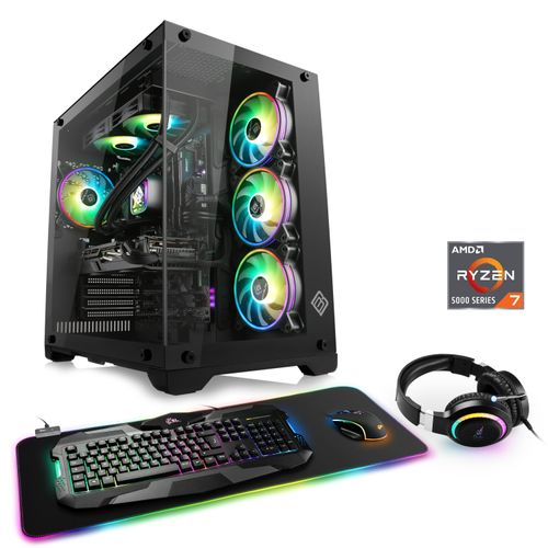 4061474198064 - CSL Gaming-PC Aqueon A56117 Advanced Edition Computer Gr Microsoft Windows 11 Home (64 Bit) 16 GB RAM 1000 GB SSD schwarz Gaming PCs