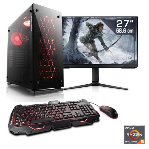 4061474172101 - F (A bis G) CSL Gaming-PC-Komplettsystem HydroX V28119 Computer-Komplettsysteme Gr Microsoft Windows 11 Home (64 Bit) 16 GB RAM 1000 GB SSD schwarz PC Sets