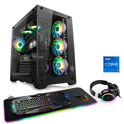 4061474195421 - CSL Gaming-PC Aqueon C77320 Extreme Edition Computer Gr Microsoft Windows 11 Home (64 Bit) 64 GB RAM 1000 GB SSD schwarz Gaming PCs