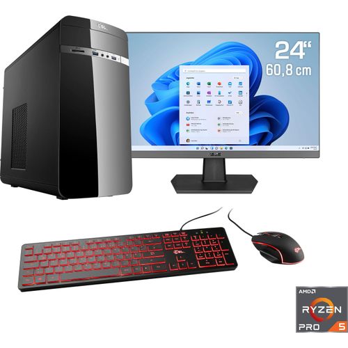 4061474164106 - F (A bis G) CSL Gaming-PC-Komplettsystem Sprint V28910 Computer-Komplettsysteme Gr Microsoft Windows 11 Home (64 Bit) 8 GB RAM 500 GB SSD schwarz PC Sets