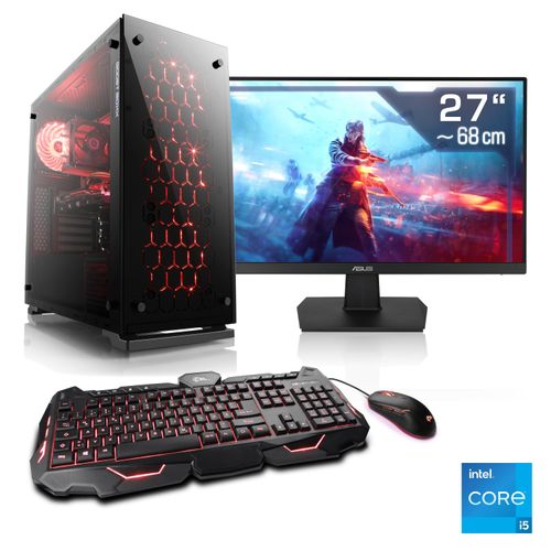 4061474165691 - F (A bis G) CSL Gaming-PC-Komplettsystem Speed V25139 Computer-Komplettsysteme Gr Microsoft Windows 11 Home (64 Bit) 16 GB RAM 1000 GB SSD schwarz PC Sets