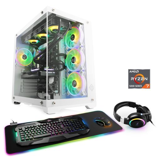 4061474197937 - CSL Gaming-PC Aqueon A56242 Advanced Edition Computer Gr Microsoft Windows 11 Home (64 Bit) 64 GB RAM 2000 GB SSD weiß Gaming PCs