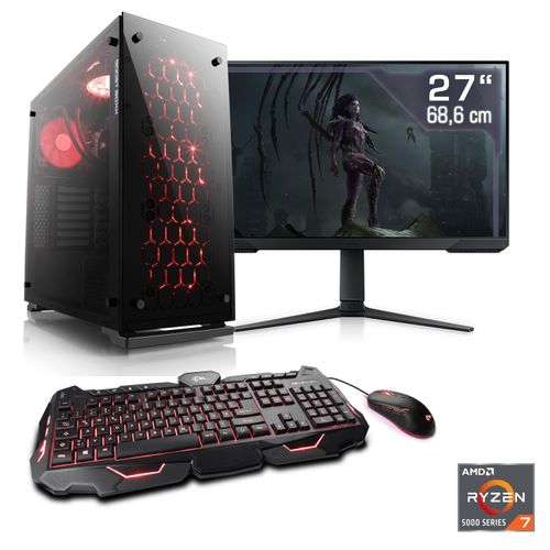 4061474172163 - F (A bis G) CSL Gaming-PC-Komplettsystem HydroX V28327 Computer-Komplettsysteme Gr Microsoft Windows 11 Home (64 Bit) 32 GB RAM 1000 GB SSD schwarz PC Sets