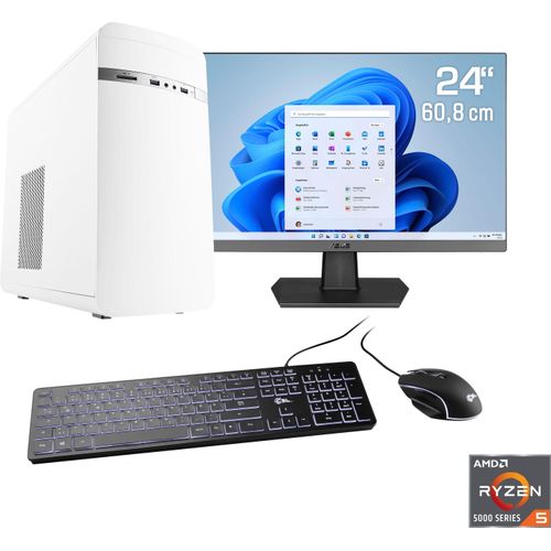 4061474164175 - F (A bis G) CSL Gaming-PC-Komplettsystem Sprint V28911 Computer-Komplettsysteme Gr Microsoft Windows 11 Home (64 Bit) 8 GB RAM 500 GB SSD weiß PC Sets