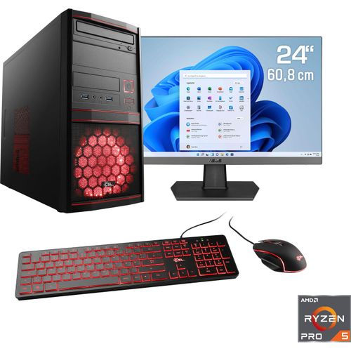 4061474162881 - F (A bis G) CSL Gaming-PC-Komplettsystem Sprint V28982 Computer-Komplettsysteme Gr 8 GB RAM 500 GB SSD rot PC Sets