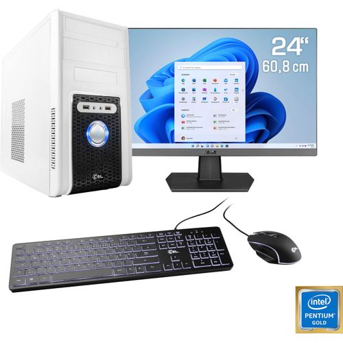 4061474162188 - F (A bis G) CSL PC-Komplettsystem Speed V21813 Computer-Komplettsysteme Gr Microsoft Windows 11 Home (64 Bit) 8 GB RAM 500 GB SSD weiß PC Sets