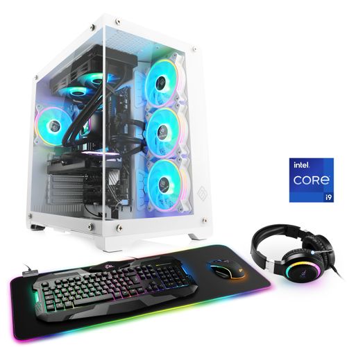 4061474196428 - CSL Gaming-PC Aqueon C94112 Extreme Edition Computer Gr Microsoft Windows 11 Home (64 Bit) 16 GB RAM 1000 GB SSD weiß Gaming PCs