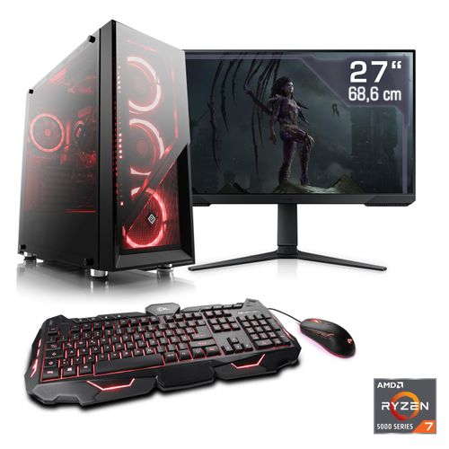 4061474172064 - F (A bis G) CSL Gaming-PC-Komplettsystem HydroX V28117 Computer-Komplettsysteme Gr Microsoft Windows 11 Home (64 Bit) 16 GB RAM 1000 GB SSD schwarz PC Sets