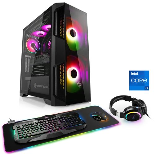 4061474183688 - CSL Gaming-PC HydroX V27312 Computer Gr Microsoft Windows 11 Home (64 Bit) 16 GB RAM 1000 GB SSD schwarz Gaming PCs