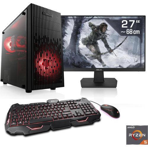 4061474157467 - F (A bis G) CSL Gaming-PC-Komplettsystem Sprint V28115 Computer-Komplettsysteme Gr Microsoft Windows 11 Home (64 Bit) 16 GB RAM 500 GB SSD schwarz PC Sets