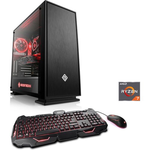 4061474114743 - CSL Gaming-PC HydroX V8310 Wasserkühlung Computer Gr Microsoft Windows 10 Home 32 GB RAM 1000 GB SSD schwarz Gaming PCs