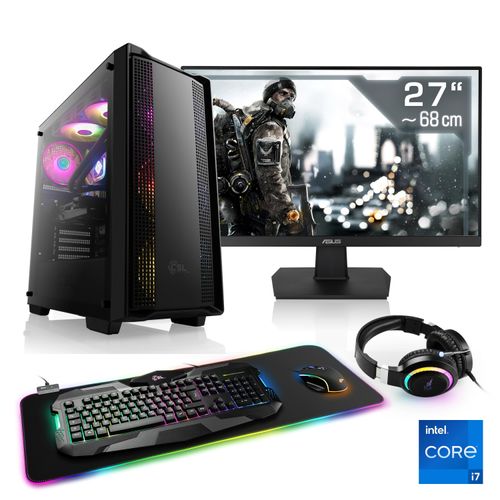 4061474184876 - F (A bis G) CSL Gaming-PC-Komplettsystem Sprint V28614 Computer-Komplettsysteme Gr Microsoft Windows 11 Home (64 Bit) 16 GB RAM 1000 GB SSD schwarz PC Sets