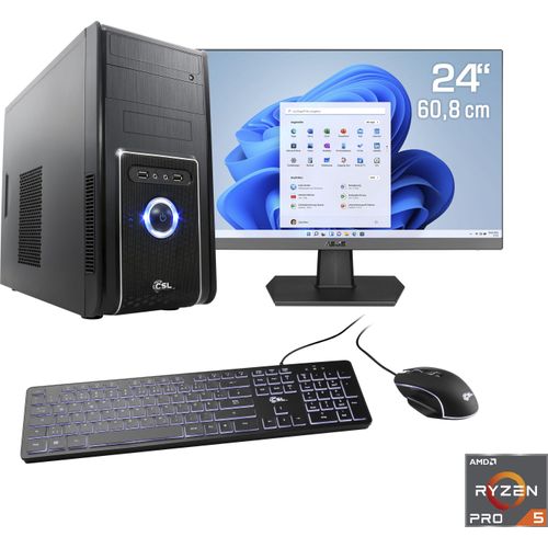 4061474162072 - F (A bis G) CSL Gaming-PC-Komplettsystem Sprint V28884 Computer-Komplettsysteme Gr Microsoft Windows 11 Home (64 Bit) 8 GB RAM 500 GB SSD schwarz PC Sets